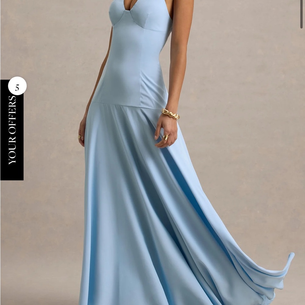 Club L London Light Blue Maxi Dress